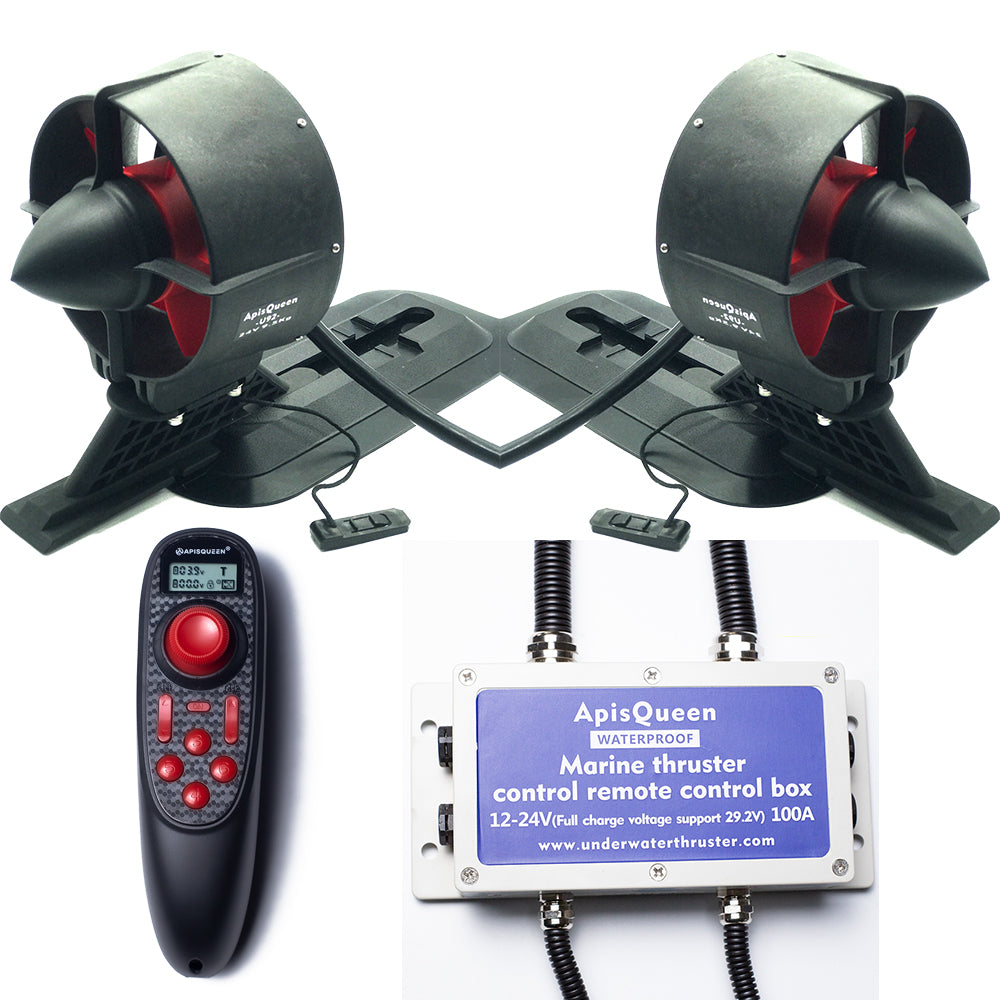 APISQUEEN 24V/12V TWO U92 SET UNDERWATER THRUSTER WITH REMOTE