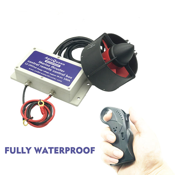 ApisQueen 24V/12V one U92 Set Underwater Thruster with Waterproof remote control For Kayaks, inflatable boats, paddle boards, etc.