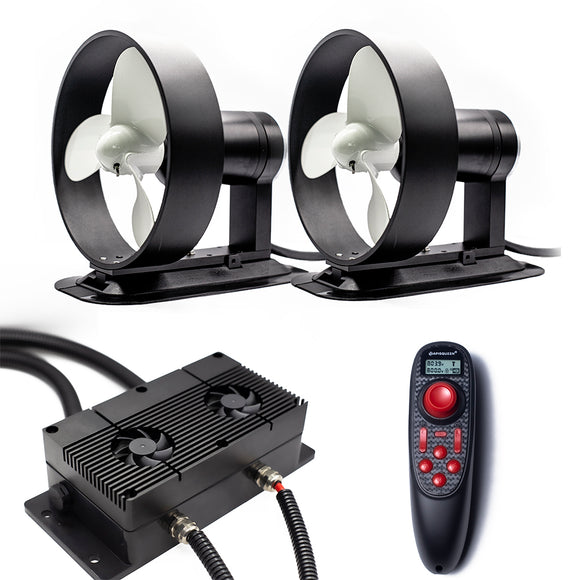 APISQUEEN 24V/48V U35 Twee sets aluminium onderwaterschroeven met 78 kg stuwkracht voor cruiseschepen/vissersboten enz.