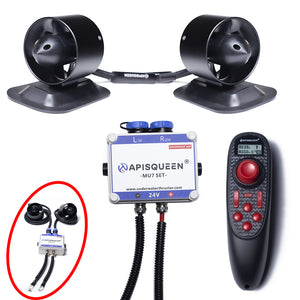 SET APISQUEEN TWO MU7, 24V spinta totale 10Kg (22 libbre), telecomando, adatto per gommoni/paddle board/kayak, ecc.