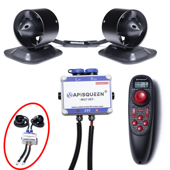 SET APISQUEEN TWO MU7, 24V spinta totale 10Kg (22 libbre), telecomando, adatto per gommoni/paddle board/kayak, ecc.