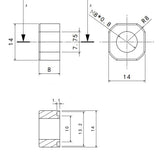 APISQUEEN M8 hollow screws for sealing compartment threading, waterproof bolts for rov