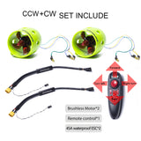 APISQUEEN 12V~16V 2Kg di spinta U01 Set di traino elica/elica subacquea senza spazzole con controllo a due vie ESC, adatto per navi ROV