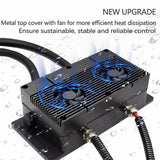 APISQUEEN vedenpitävä ohjauslaatikko, metallinen lämmönpoistokuori tuulettimella 1/2 sisäänrakennettu 100A 24V/12V ESC, sopii U5-kaksoismoottoriyksiköille, U92-kaksoismoottoriyksiköille ja U92-yksimoottoriyksiköille