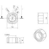 APISQUEEN M10 hollow screws for sealing compartment threading, waterproof bolts for rov