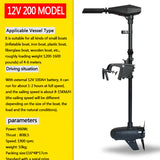 APISQUEEN 12V/24V Outboard Thrust Mounted Trolling Electric Trolling DC Brushless（BLDC） Motor