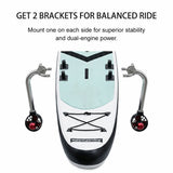 APISQUEEN Adjustable Stainless Steel Underwater Thruster Bracket Mount for Kayak, SUP & Inflatable Boat