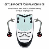 APISQUEEN U92 Pro Adjustable Stainless Steel Underwater Thruster Bracket Mount for Kayak, SUP and Inflatable Boat