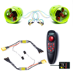 APISQUEEN 12V~16V 2Kg di spinta U01 Set di traino elica/elica subacquea senza spazzole con controllo a due vie ESC, adatto per navi ROV