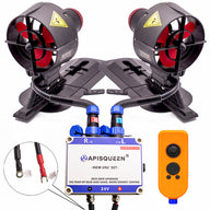 APISQUEEN New 12V/24V U92 Pro Underwater Thruster Two Set with Waterproof Remote Control, Featuring Inner Rotor Motor, Sand and Silt Resistance, For Kayaks, belly boat,Inflatable Boats, and Paddle Boards.
