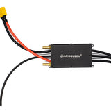 APISQUEEN tukee 16-60V korkeajännitteistä harjatonta vesijäähdytystä 130A ESC (elektroninen ohjaus), sopii RC-veneisiin/kantosiipialoihin/vedenalaisiin potkureihin/harjattomiin moottoreihin.