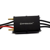 APISQUEEN tukee 16-60V korkeajännitteistä harjatonta vesijäähdytystä 130A ESC (elektroninen ohjaus), sopii RC-veneisiin/kantosiipialoihin/vedenalaisiin potkureihin/harjattomiin moottoreihin.