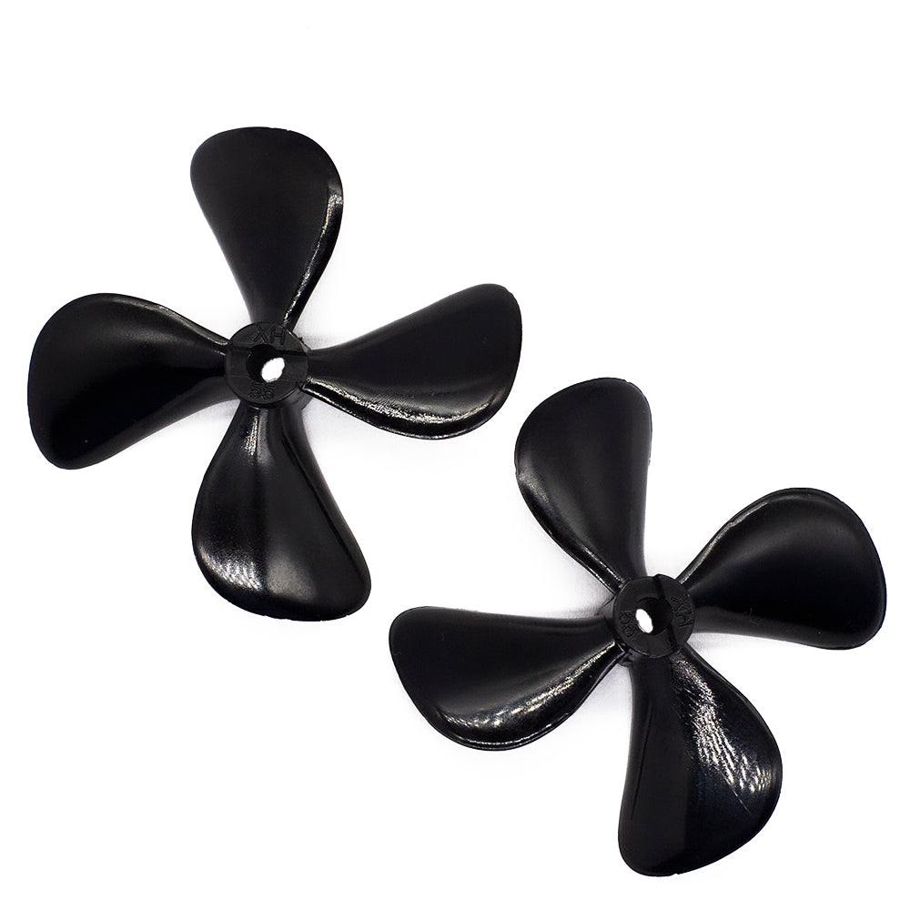 50/55/60/65/70/75mm four-blade CW/CCW propellers for RC RC boats, traw ...