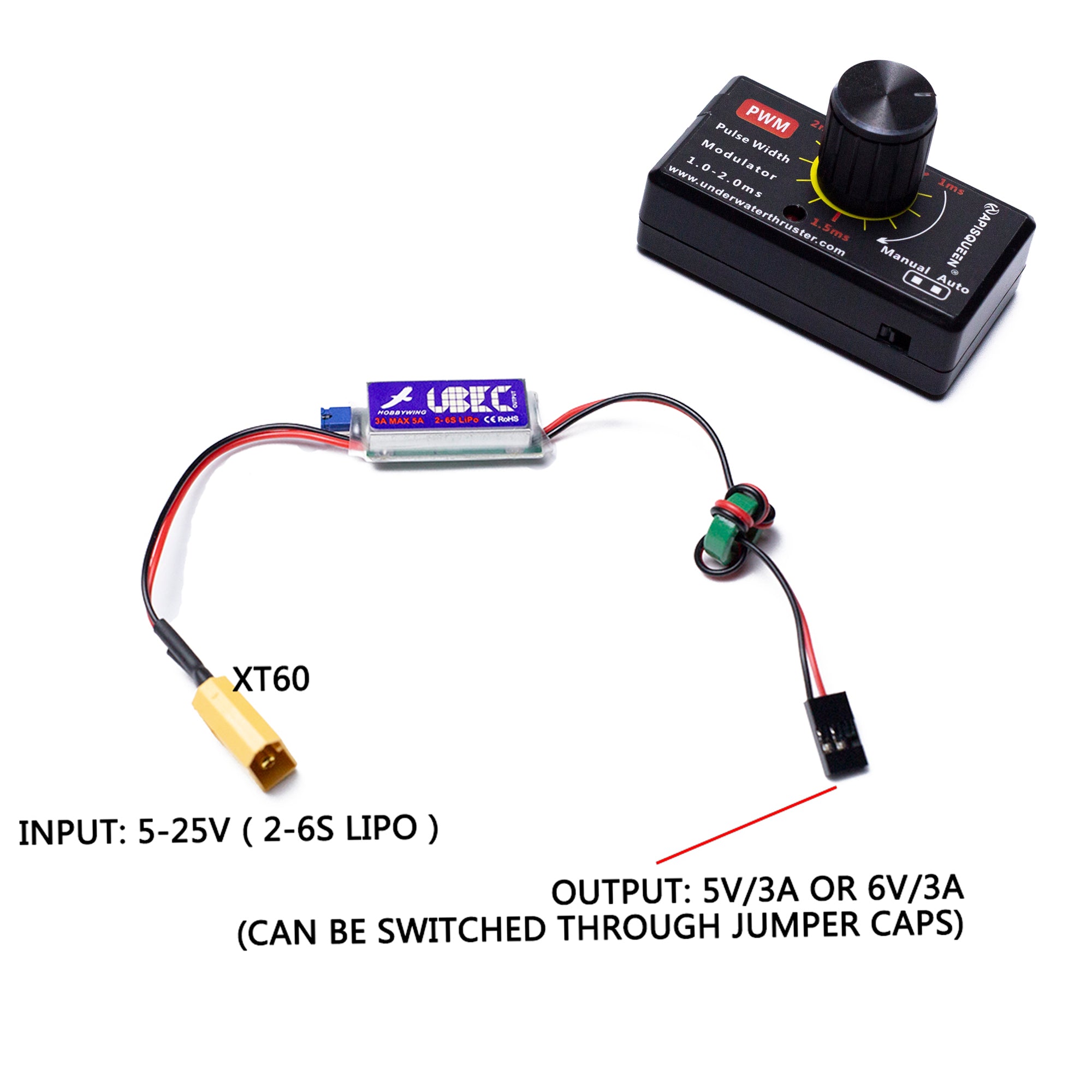 APISQUEEN PWM 1-2ms speed control knob Pluse Width modulator for