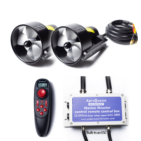 APISQUEEN 24V U10 One/Two Set propulsore subacqueo brushless 10KG-20Kg spinta 1800W metallo impermeabile e resistente alla corrosione