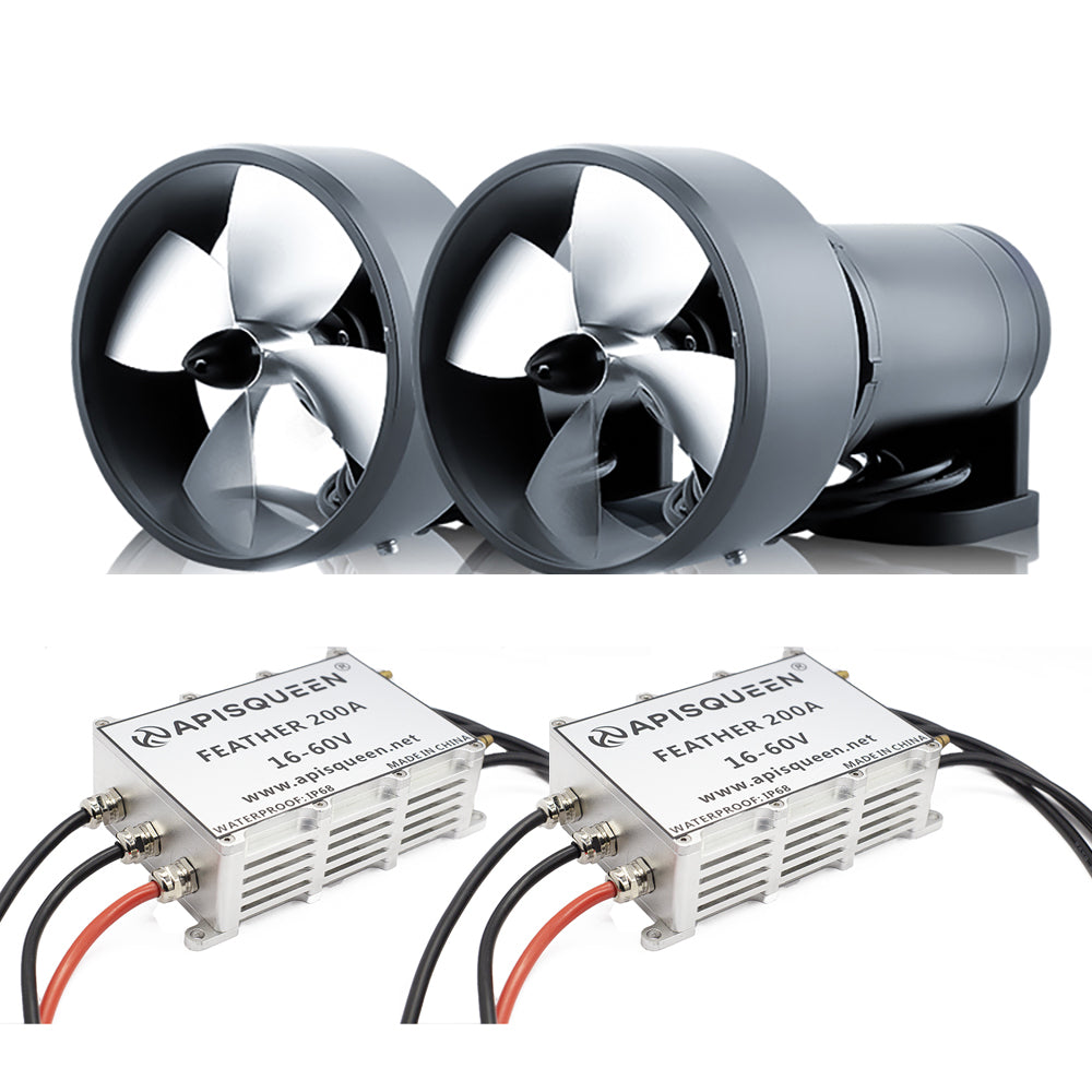 U40 3500W 40KG İtme 12-50V Sualtı Deniz Dibi Pervane Pervane Su