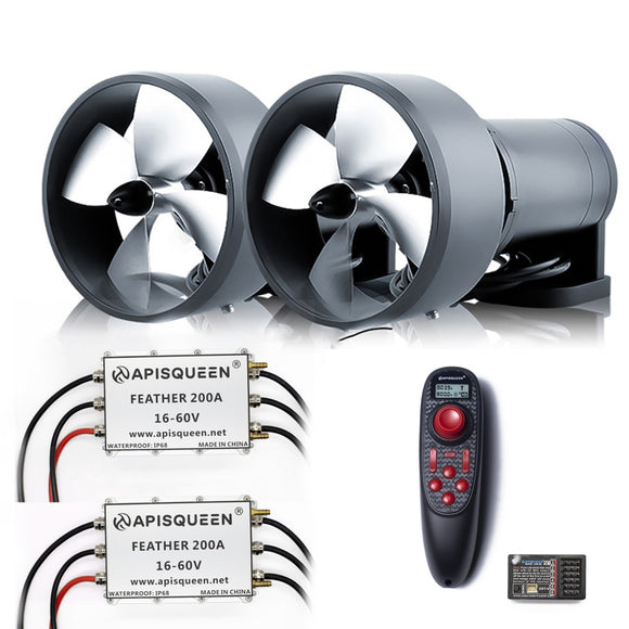 U40 3500W 40KG Thrust 12-50V Undervattenshavsbottenpropeller Propeller Vattentät borstlös motor för fjärrkontroll bete Bogserbåt Nest Boat Ubåt