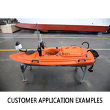 APISQUEEN 20Kg de capacidade de carga, casco de barco não tripulado de 1,75 m de comprimento e 0,85 m de largura para mapeamento, proteção ambiental e outros campos