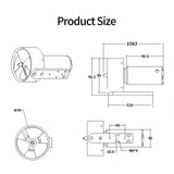 U9 2-6S 25V 600W sualtı pervanesi/pervane/pervane, ROV/gemi/robot/trol teknesi/insansız gemi için entegre ESC kontrollü